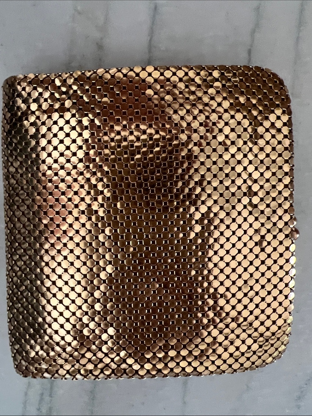Vintage 1969 Oroton Metallic Gold Mesh Wallet with Coin Space - Picture 3 of 14